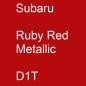 Preview: Subaru, Ruby Red Metallic, D1T.